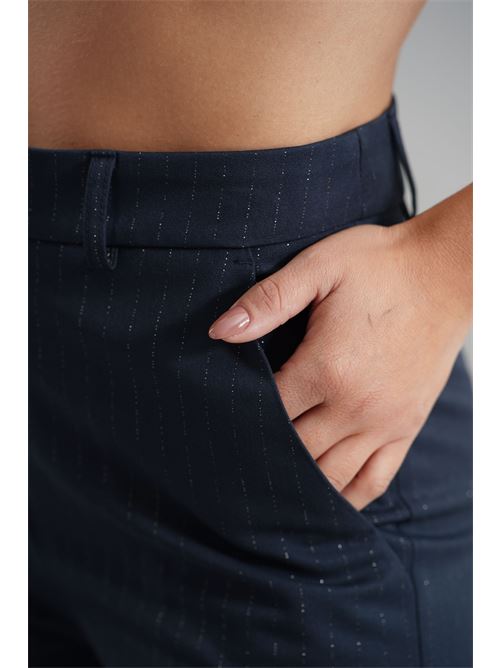 Pantalone gessato federica erre | MYA 518BLU